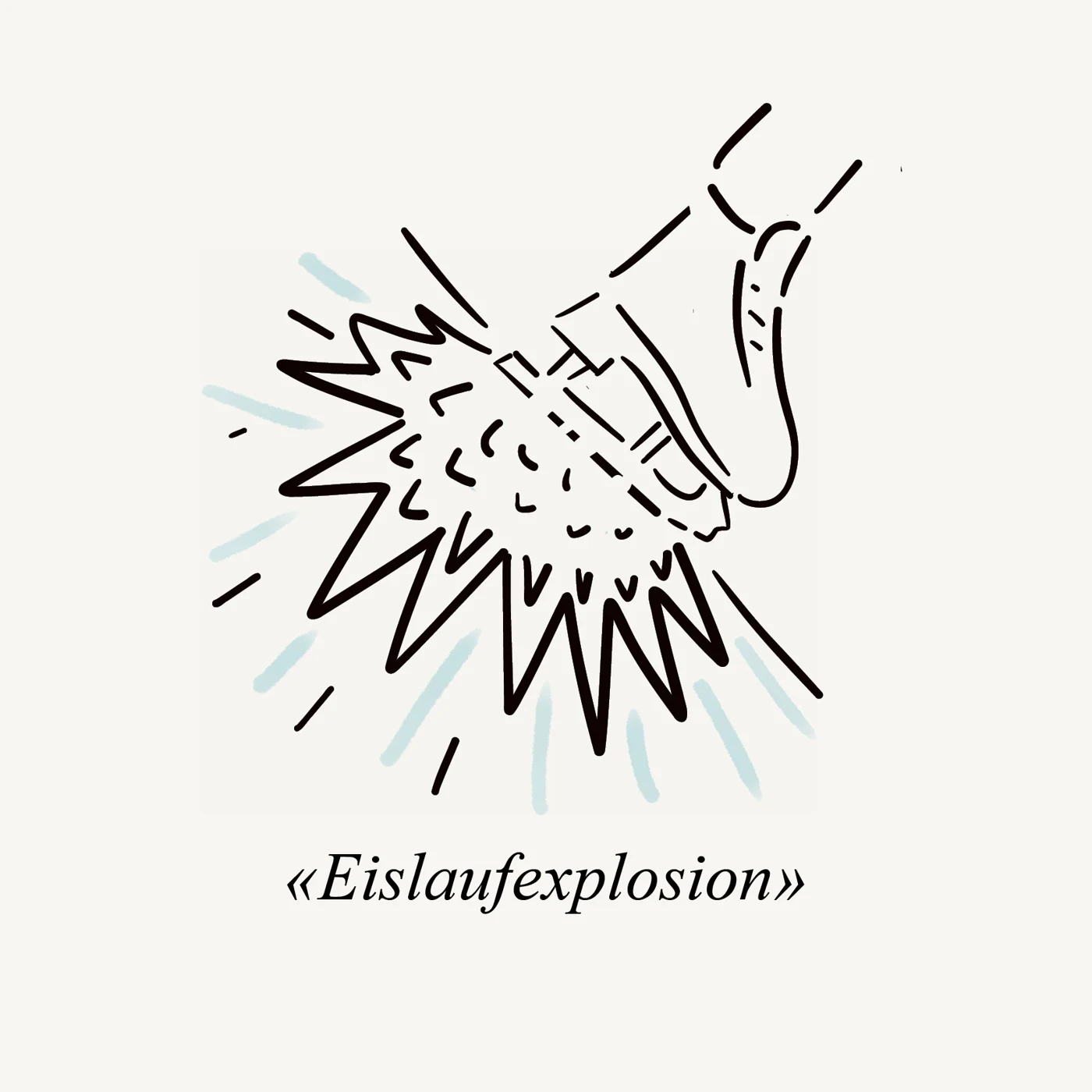 Illustration «Eislaufexplosion»