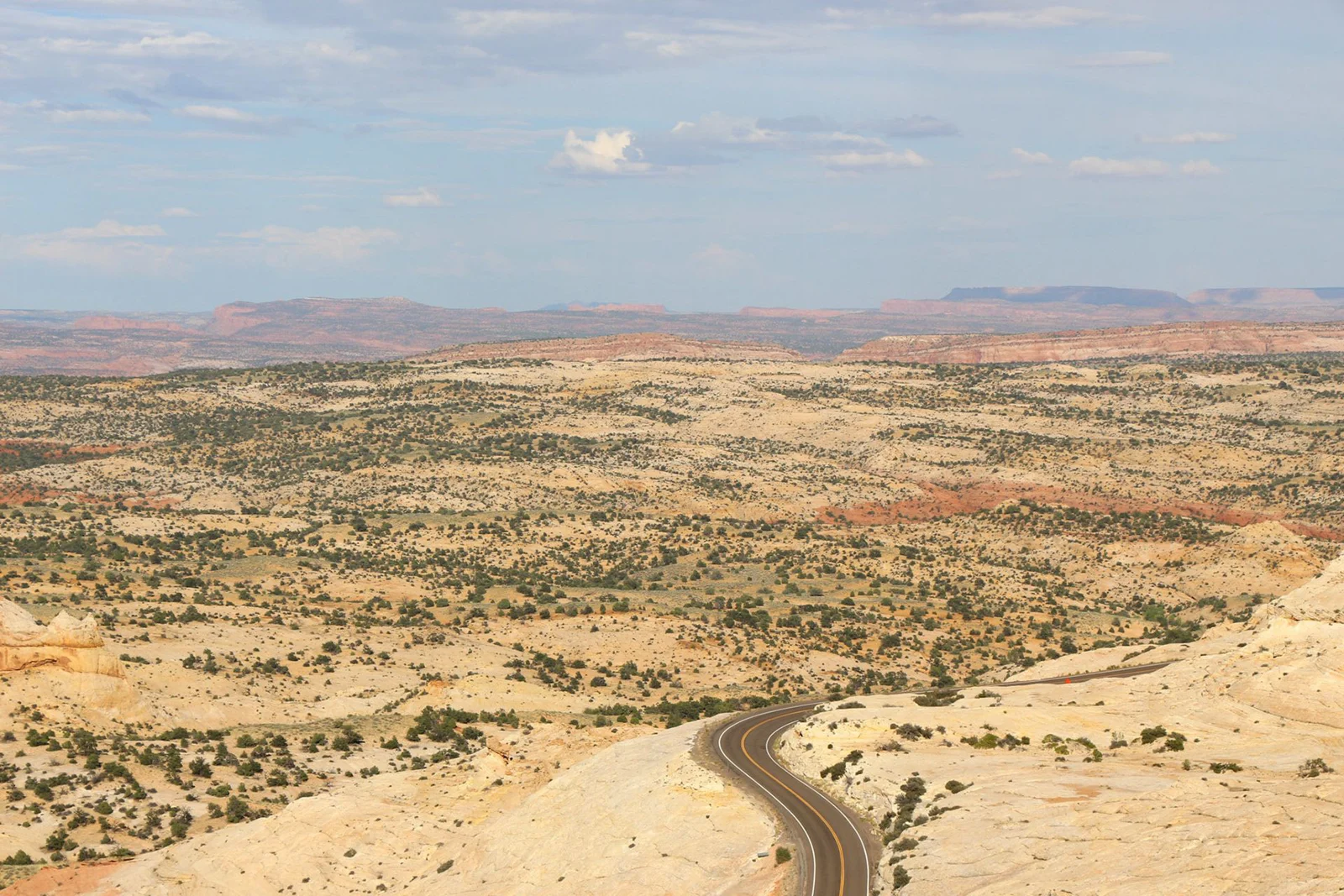 Road through a desert landscape