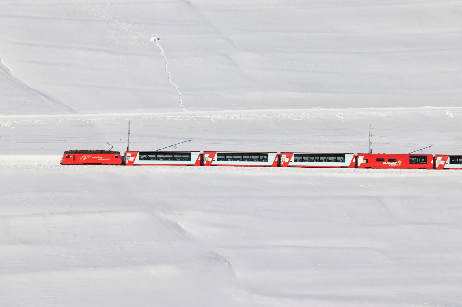 Glacier Express in the snow